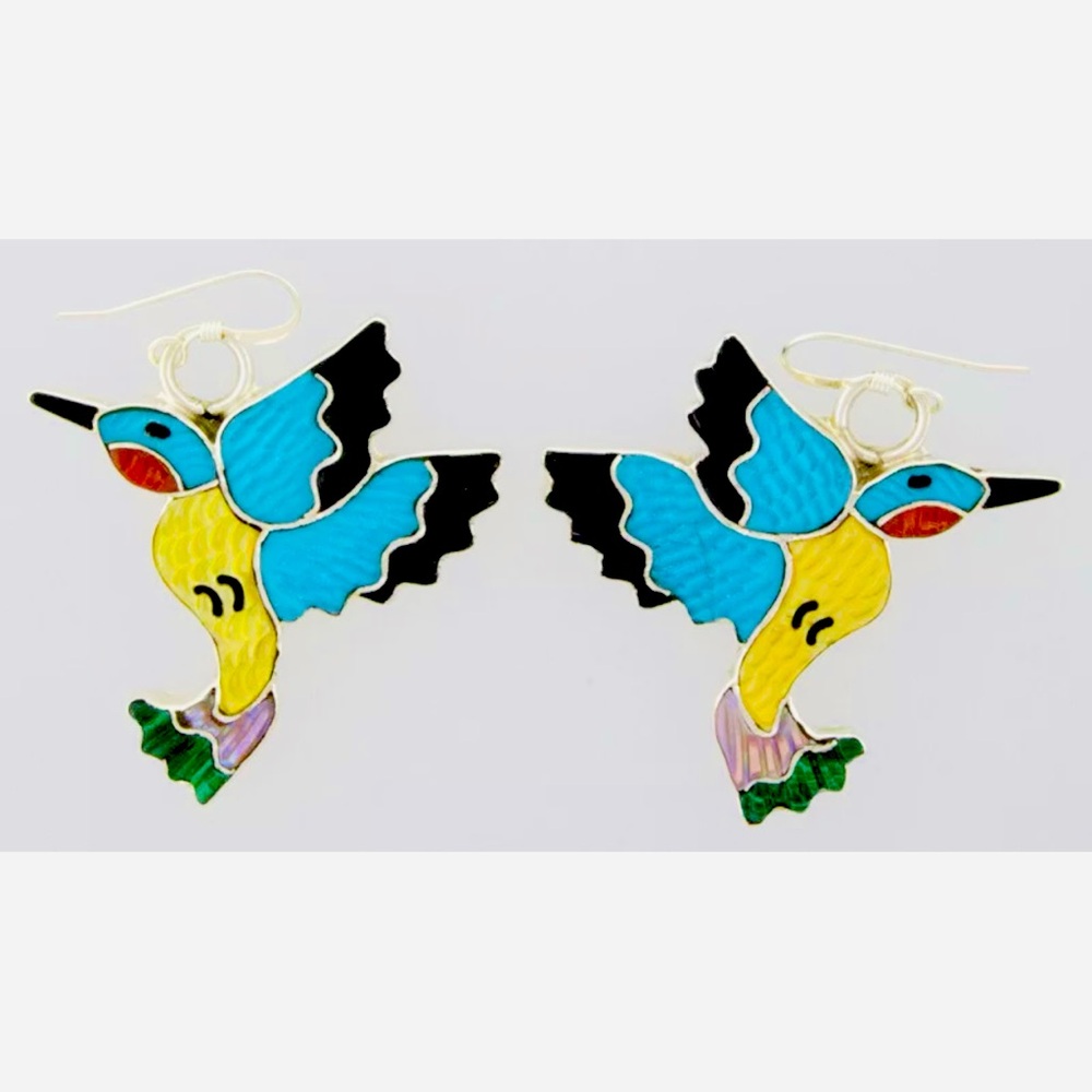 Earring By Renowned Zuni Artist Tamara Pinto, Sig… - image 1